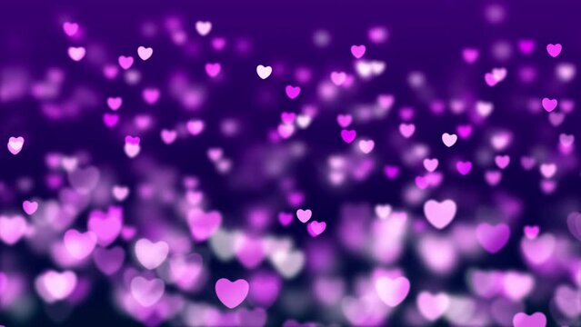 Purple background with hearts, background about love