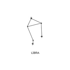 Fototapeta na wymiar Libra constellation vector illustration
