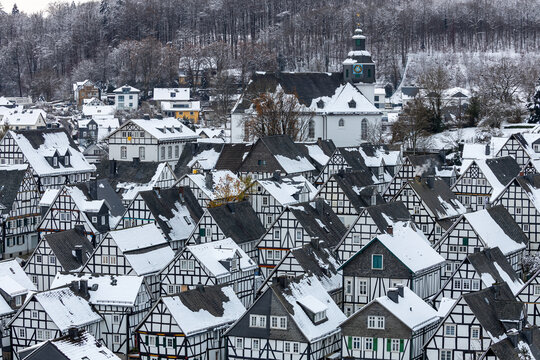The historic center of Freudenberg in Germany