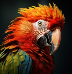 Obraz premium colorful parrot head portrait,