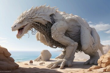 white dragon statue