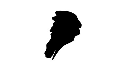 John Knox, black isolated silhouette
