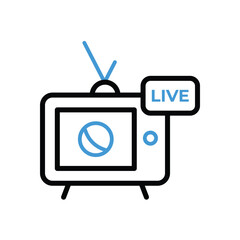 Cricket Live Icon vector stock illustration