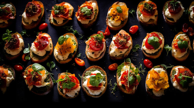 Spanish delicious pintxos