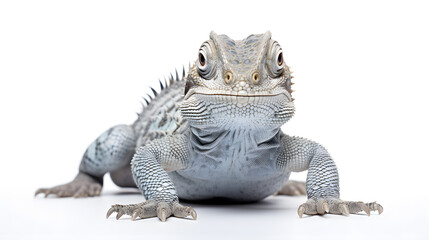 Fototapeta premium Grand Iguana Portrait on White Background