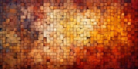 A Digital Mosaic Style Background Blending Traditional Art with Modern Pixel Interpretations