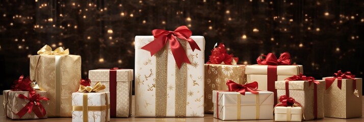 Festive Packages Wrapped Elegance for the Holiday Season Christmas presents