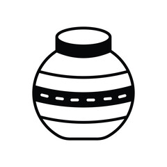 Pot icon vector stock illustration