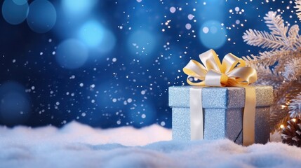 christmas gifts on holiday background