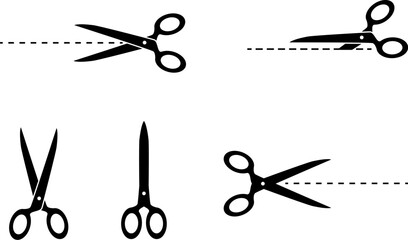 Set of scissors vector