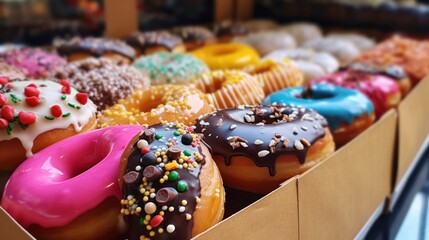 Fototapeta na wymiar colored donuts