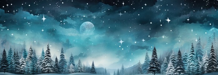 Fototapeta premium snow forest snowflakes blue sky in the background msgbox,