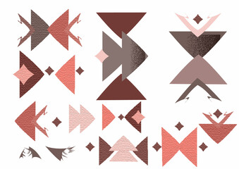 Fototapeta premium Abstract minimal elements. Mid century , aesthetic contemporary geometric shapes. Design for your wall art, decoration, wallpaper.