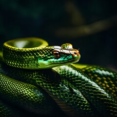 Fototapeta premium snake in the grass generative AI tool