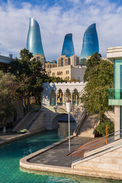 The Little Venice water park is located on the Baku Boulevard in Baku city capital of Azerbaijan