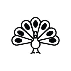 Peacock icon vector stock illustration