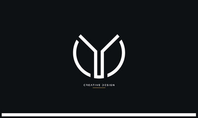 Alphabet letters UY or YU logo monogram