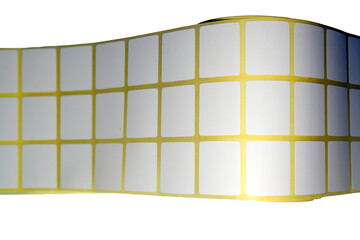 Square Sticker Label Sticker. White Stickers Adhesive Stickers Coated Paper Stickers Reel Square...
