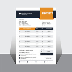 Vector creative modern invoice business template