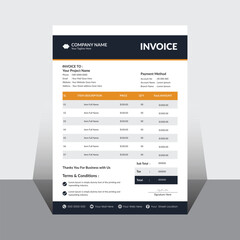 Vector creative modern invoice business template
