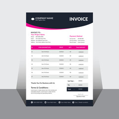 Vector creative modern invoice business template