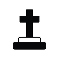 Obraz premium Cross icon vector stock illustration