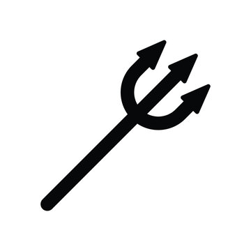 Trident icon vector stock illustration