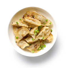 bowl of asian dumplings