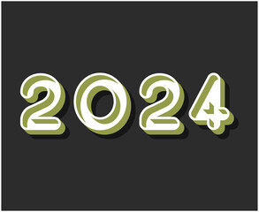 2024 Happy New Year Abstract Graphic Design Vector Logo Symbol Illustration