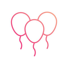 Balloons icon vector stock illustration
