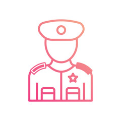 Soldier icon vector stock illustration
