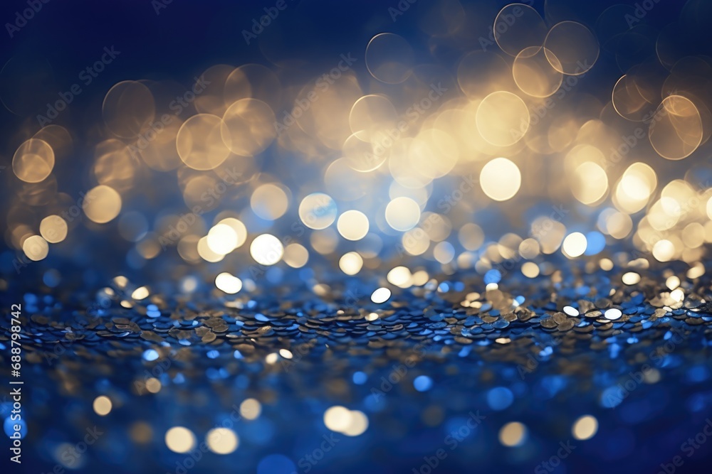 Aufkleber A close up view of a shiny surface with vibrant lights in the background. Ideal for adding a modern and sleek touch to any design or project
