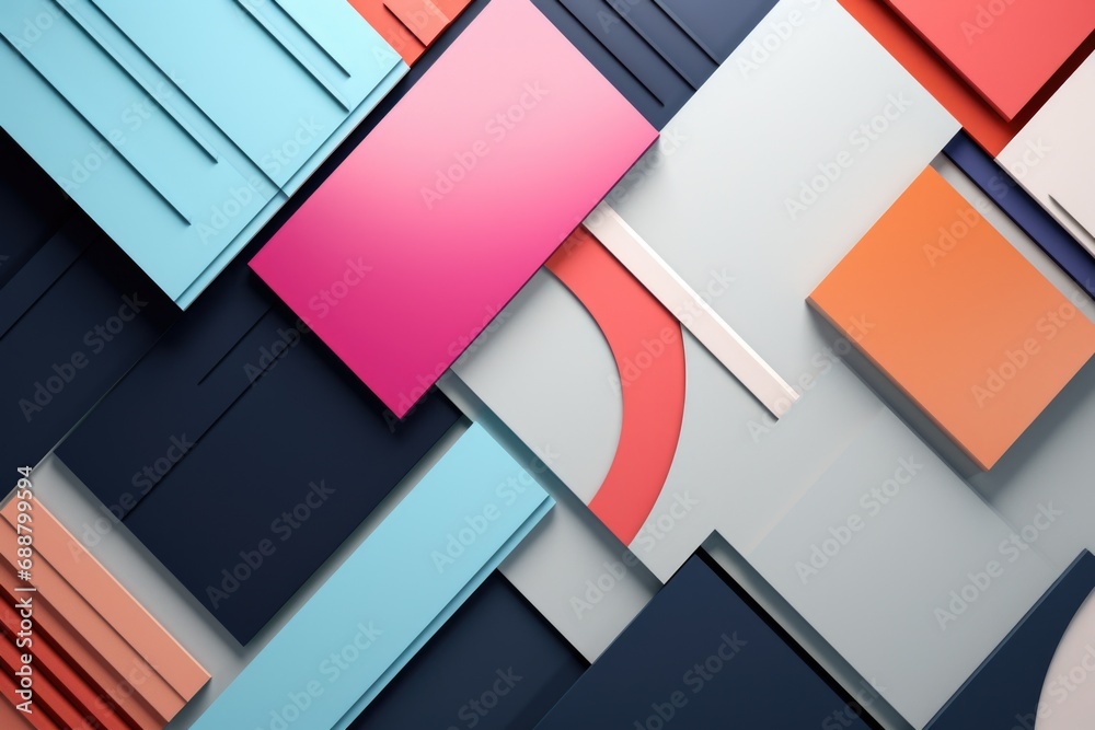 Poster A wall covered in various colors of paper. Perfect for adding a vibrant and creative touch to any project or design