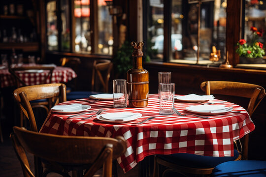 atmosphere of a typical French bistro, ai generated