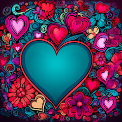 valentine background with heart