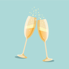 glasses of champagne