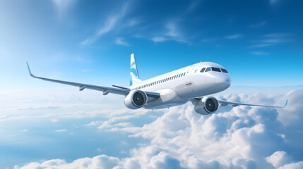 Fototapeta premium taking off from modern city in the airport