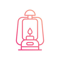 Oil Lamp icon vector stock illustration