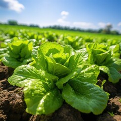 Campo de lechugas