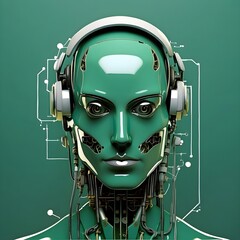 Robot Face and Circuit Generative AI
