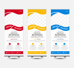 vector modern roll up banner rack card or dl flyer templates for presentation purpose