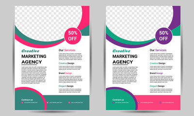 Business card design for company and business etc.Business card design with two colour variation.