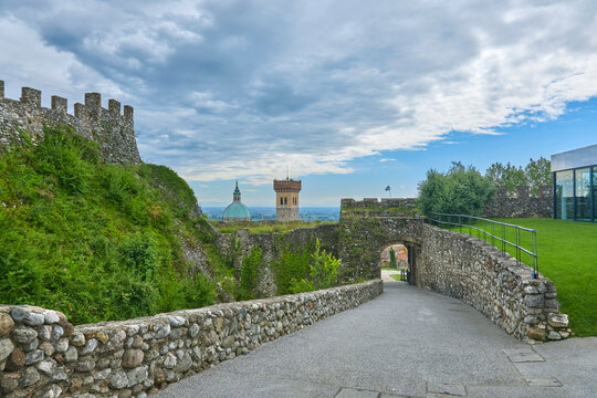 View of the castle of Lonato del Garda, Italy. (Rocca di Lonato).
