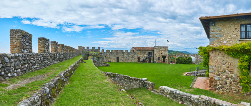 View of the castle of Lonato del Garda, Italy. (Rocca di Lonato).