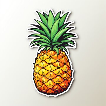 a sticker of a pineapple
