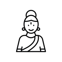 Women  icon vector stock illustration
