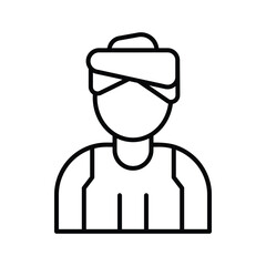 Man icon vector stock illustration