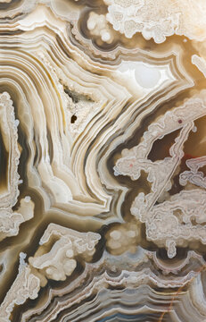 Natural agate stone with beautiful layered patterns