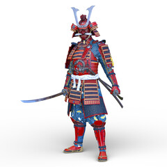 Obraz premium 武将 3DCG レンダリング