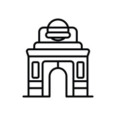 Indian Gate icon vector stock illustration